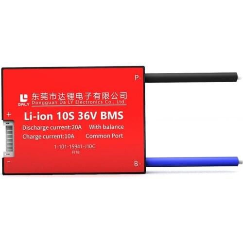DALY BMS 10S 36V 20A Li-ion Lipolymer Battery 37V PCB With Balance Supports Ebike Escooter
