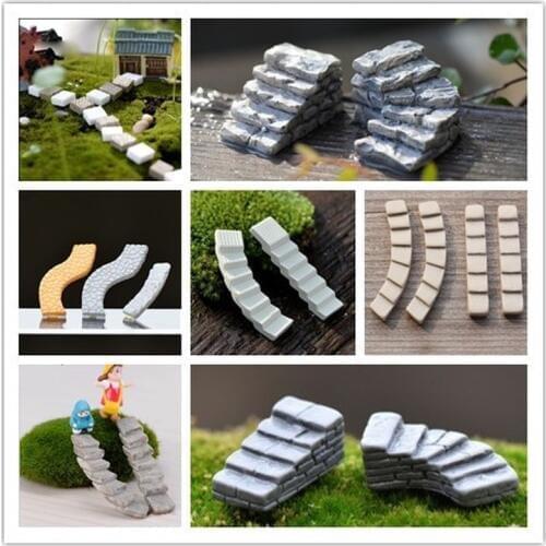 Micro landscape Stone Stairs Miniature Fairy Garden Home Houses Decoration Mini Craft Micro Landscaping Decor DIY Accessories