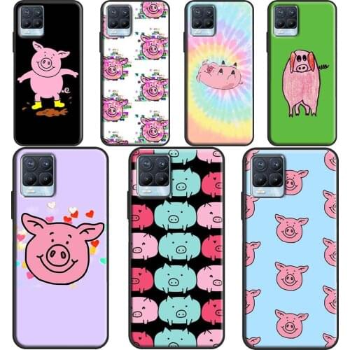 Cartoon Pig Piggy Cover For OPPO Realme 8 6 7 Pro Q3 C3 C11 C15 GT Case For OnePlus 8 Pro 9 Pro 8T Nord 9R