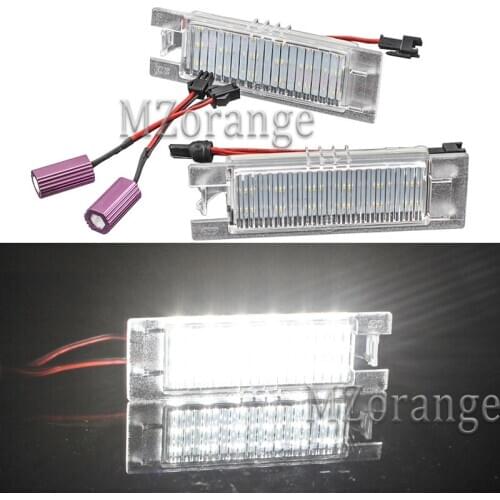 MZORANGE 2pcs Car LED License Plate Lights for Opel Astra H 04-09 Corsa D 07-11 Insignia Zafira B Car Exterior Accessories Lamps