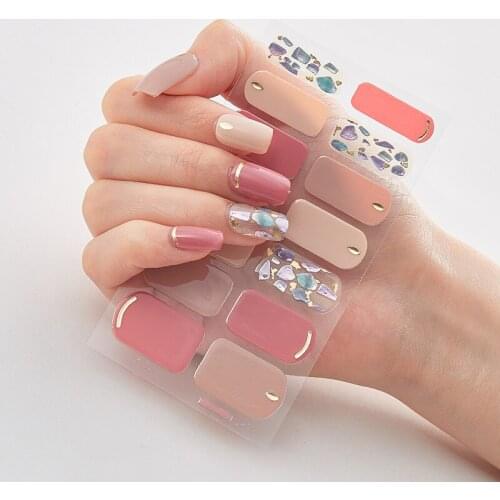 Full Cover Nail Stickers Self Adhesive Nail Polish Creative Nail Art Stickers Nail Strips Press on Nails Nail Accesoires