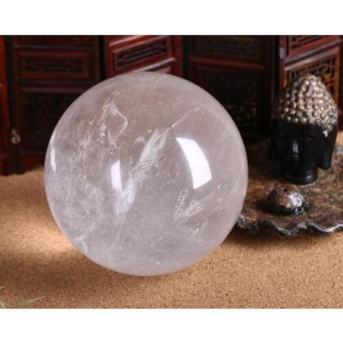 Natural Clear White Crystal Quartz Sphere Ball Specimen Collection Healing