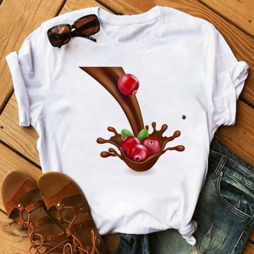 New Fashion Fruits Women T Shirt Harajuku Summer Short Sleeve Funny T-Shirt Cute Cartoon Printed Top Tees Female Clothing