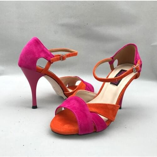 New Sexy Argentina Tango Dance Shoes wedding & party shoes Flamenco dance shoes for women leather outsole T6273B-ROS