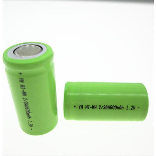 NEW battery 1.2V 2/3AA 600mAh Ni-MH Rechargeable batteries Razor battery 1.2V2/3AA600mAh Free shipping