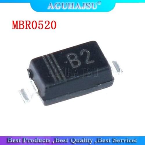 100 PCS MBR0520LT1G SOD123 MBR0520 SOD Mount Schottky Power Rectifier surface new and original