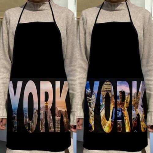 New York Pattern Aprons Home Coffee Shop Cleaning Aprons Anti-Dirty Kitchen Accessories For Men Women 50x75cm,68x95cm Funy Gift