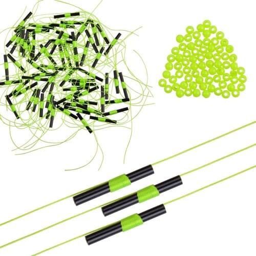 200pcs Fishing Bobber Float Stops Bobber Stop String Knots With Beads Bobber Stoppers For Fishing Line Fishing Tackle Tool