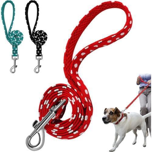 4ft Walking Dog Leash for Small Medium Dogs Cats Soft Nylon Polka Dot Pet Lead Pitbull Outdoor Running Training Rope Duarable