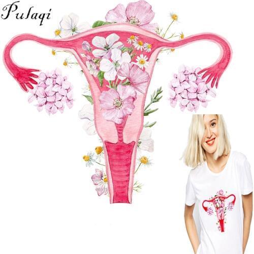 Pulaqi Flowers Iron on Heat Transfer for Clothing DIY Heat Transfer Vinyl Patches Sticker Applique Stripe On Clothes Washable