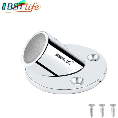 Multiple Angles 316 Stainless Steel Boat Round Base Marine Yacht Hand Rail Fitting Rail Tube Stanchion Base Column Accessories