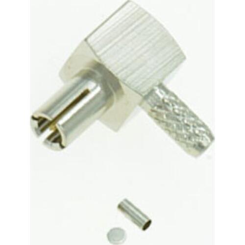 100pcs TS9 Male Plug Right Angle Crimp RF Connector For RG174 RG316 LMR100 Cable