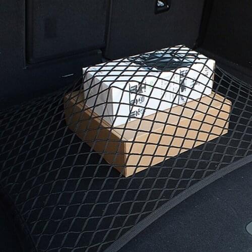 SBTMY Auto Care 100 x 80cm Universal Car Trunk Luggage Storage Cargo Organiser Nylon Elastic Mesh Net With 4 Plastic Hooks
