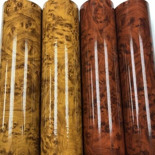 50cmx200cm Good Self-adhesive Vinyl Wood Grain Textured Car Wrap Car Internal Stickers Wallpaper Furniture Wood Grain Paper Film