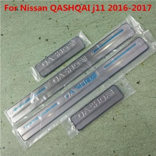 External door sill Stainless steel Scuff Plate Car accessorie For Nissan QASHQAI j11 2016-2017