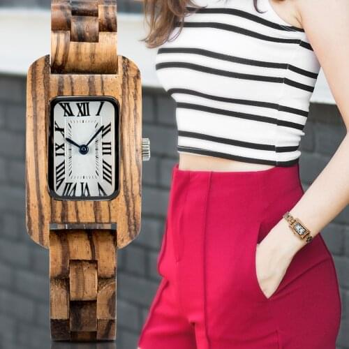 Reloj Mujer BOBOBIRD Ladies Wood Watch Elegant Bracelet Quarzt Wristwatch for Women Dress Female Clock regolio feminino+Box