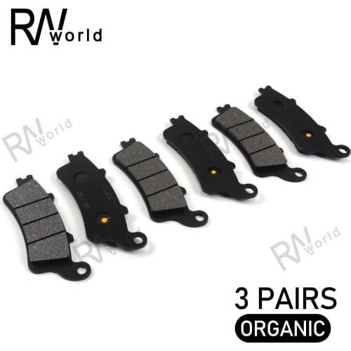 1 / 2 /3 Pairs Motorcycle Front & Rear Brake Disc Pads Accessories For HONDA F6B Goldwing Bagger(GLF6ACAE) 2013-2014 Organic New