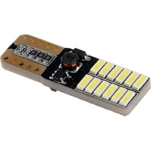 1PC Canbus W5W 3014 SMD 24 LED Car Auto Light Source Bulb Backup Lamp White