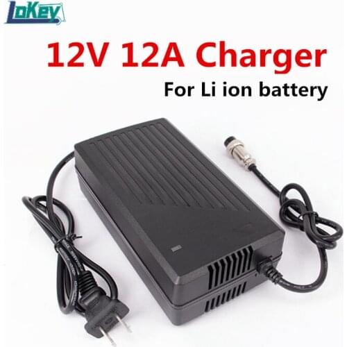 12V 12A Smart Charger Safe Quiet And Easy To Heat 3S 12.6V Lithium Li ion battery Charger Plastic Case Fast Charger