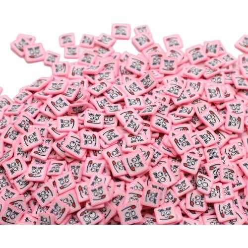 200/50g Lovely Baby Pink Color Polymer Clay Happy Face Slice Hot Clay Sprinkles For Crafts DIY Nail Art Decoration Accessories