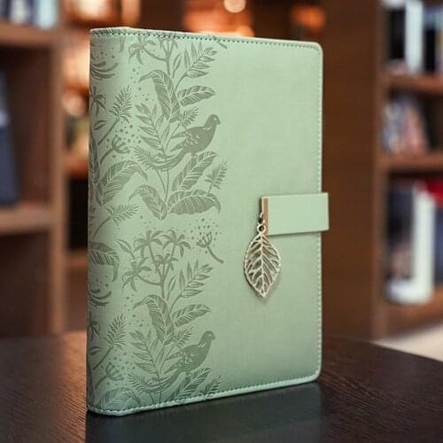 A5 Personal Planner PU Leather Notebook Refillable 6 Ring Binder for with Magnetic Buckle Closure Pen Loop for Men Women