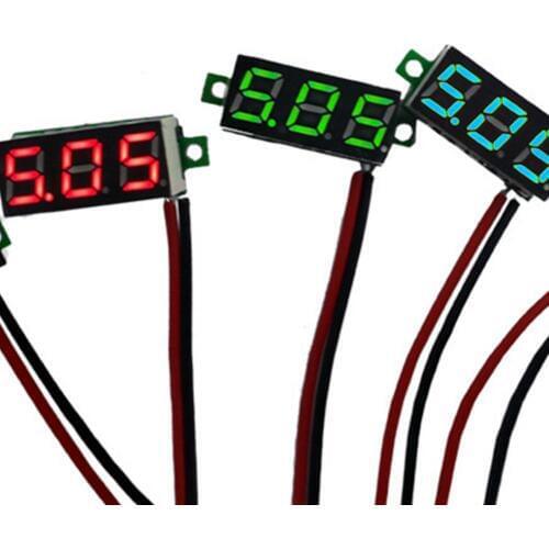 Mini LED Display Digital Voltage Ammeter DC 0-30V 2 Wire Voltmeter Auto Car Mobile Power Voltage Tester Detector