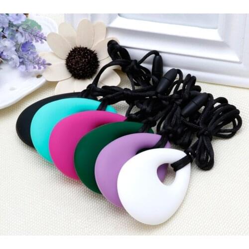 Baby Bijtring Siliconen Teardrop Hanger Baby Tandjes Ketting Bijtring Autisme Zintuiglijke Kauwen
