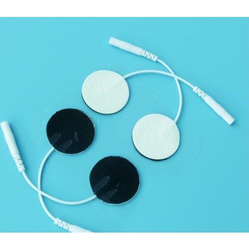 DHL Mini Syrtenty Premium Round TENS Unit Electrode Pads with Premium Adhesive Gel for EMS & Muscle Stimulators with 2.0mm pin
