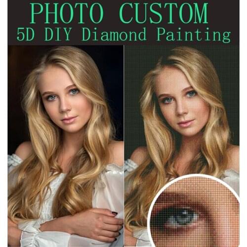 PHOTO CUSTOM Full Square/Round Diamond Painting 5D DIY Picture Of Rhinestones Embroidery 3D Cross Stitch Home Decoration Gift