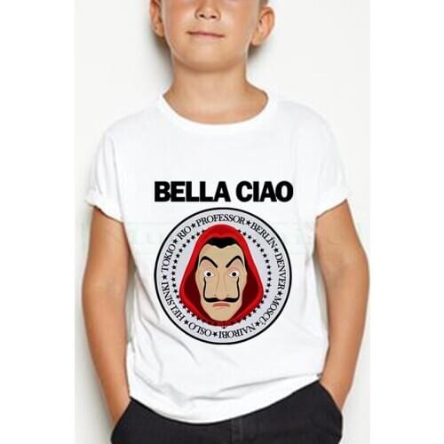 La Casa De Papel t shirt children Harajuku letters print Short Sleeve funny Money Heist House of Paper Hip Hop Tops Tees