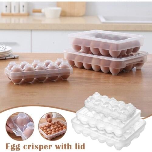 Fridge Egg Holder Freezer Tray Box Egg Storage Container Case Plastic Organizer Chest Freezer Organizer