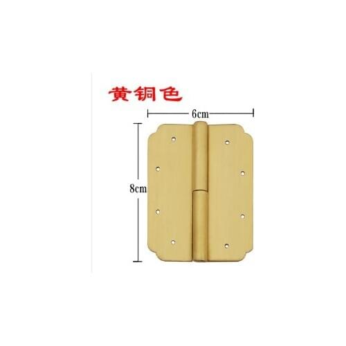 02 Ming and Qing Dynasty Chinese style classical plain brass wine cabinet TV cabinet door open and detachable open hinges