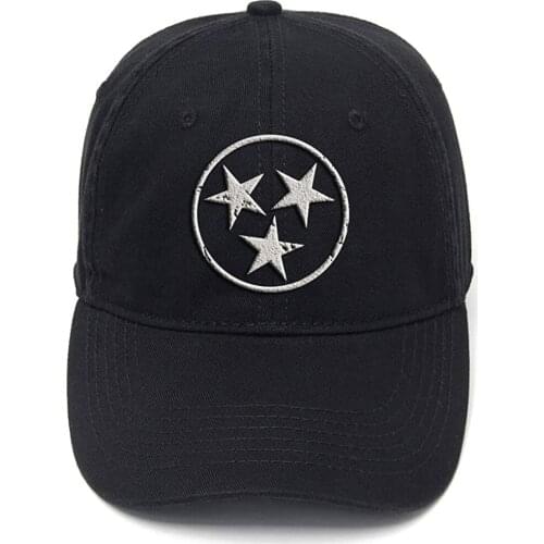 Lyprerazy Tennessee Flag Stars Washed Cotton Adjustable Men Women Unisex Hip Hop Cool Flock Printing Baseball Cap