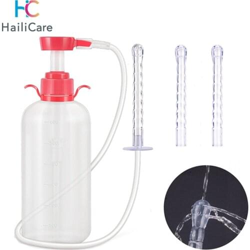 600ML Medical Vaginal Clearner Anal Douche Enema Ass Anus Cleaning Syringe Washing Irrigator Clean Vagina Device