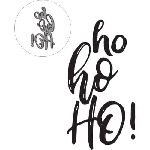 Metal Cutting Dies Words Ho ho ho for Craft Paper Cards Scrapbooking DIY Making Template Die Cut 2021 New Arrival