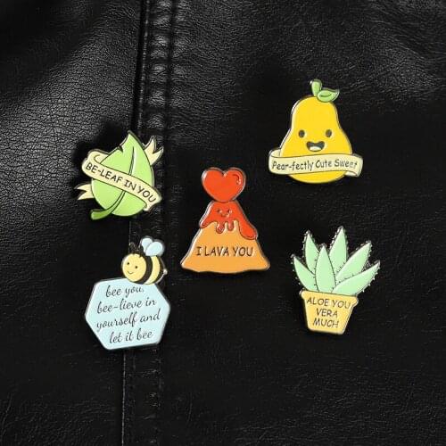 Cartoons Lapel Pins Cute Enamel Badges Fashion Anime Brooches For Women Metal Letter Hijab Pins Vintage Brooches For Clothes