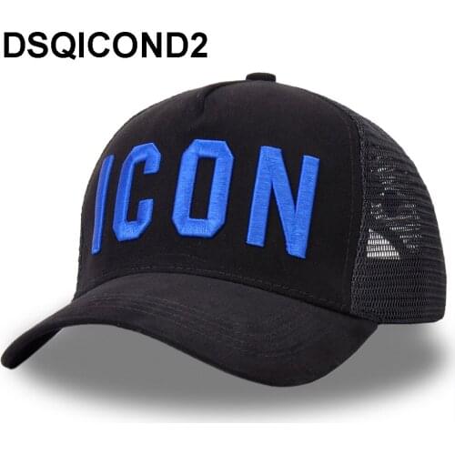 DSQICOND2 Fashion Mesh Baseball Cap ICON Letters Cotton Baseball Caps Women&Men Snapback Cap Dad Hat Summer Adjustable