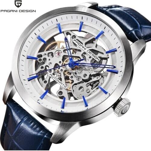 Fashion Luxury Brand Pagani Leather Tourbillon Watch Automatic Men Wristwatch Men Mechanical Steel Watches Relogio Masculino