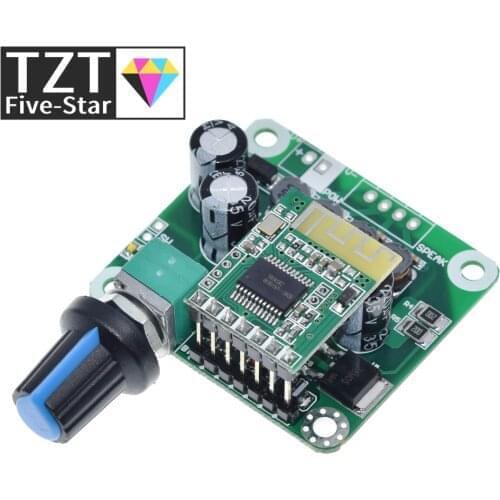 TZT Bluetooth 4.2 TPA3110 15w+15W Digital Stereo Audio Power Amplifier Board Module 12V-24V car for USB Speaker,Portable Speaker