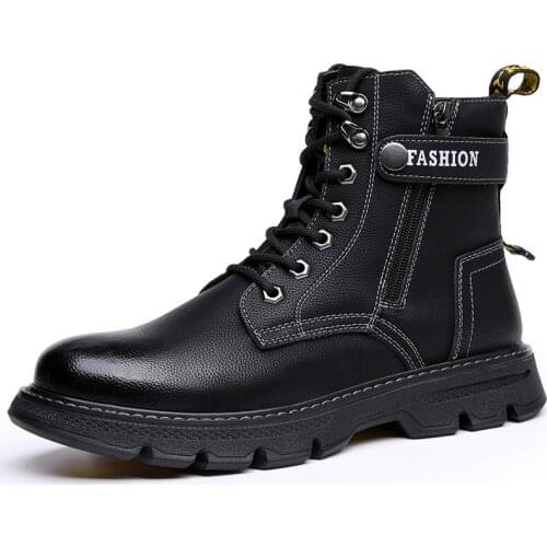 Military Ankle Boots Men Work Shoes Casual 2021 Snow Hunting Tactical Boots Waterproof Leather Lace Up High Quality Real Leather