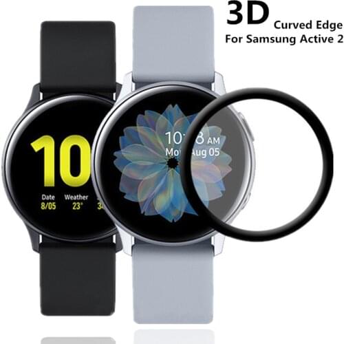 20D Screen Protectors Film Soft For Samsung Galaxy Watch Active 2 40mm 44mm Full Cover Curved Edge Protective Scratch Resistant