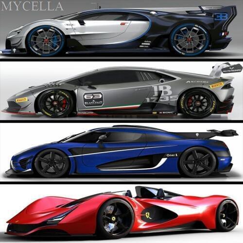 Diy SportsCar Diamond Painting Cross Stitch Needlework Full Embroidery 5D Drill Diamond Mosaic Sets Unfinished Car Racing Decor