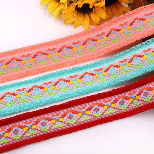 Tassel Trim Lace Fabric Embroidery Trim Sewing Accessories Fringes Ribbon Sewing Lace for DIY Home Material Apparel 1Yard