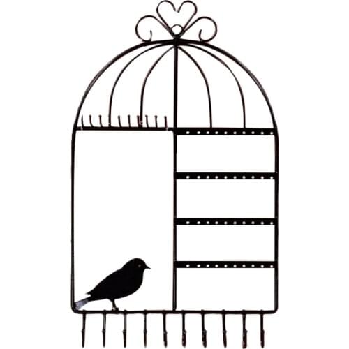 Birdcage Shape 20 hook Jewelry Stand Rack Earrings Necklace Organizer Bracelet Display Holder Bijoux/joyeros organizador de joya