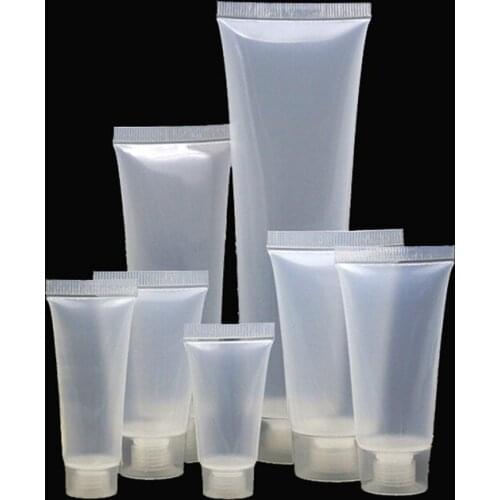 Portable Travel Tube Empty Soft Squeeze Containers Makeup Cream Bottle Refillable Screw Cap 5ml 10ml 15ml 20ml 30ml 50ml 100ml