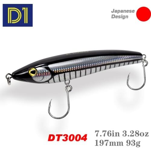 D1 Boat Trolling Lures Topwater Pencil Stickbaits 197mm 93g Saltwater Bait for Fishing Bass Fish Hard Fishing Bait DT3004
