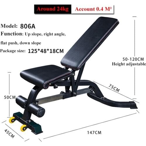 Adjustable Dumbbell Stool Sit-ups Fitness Equipment Supine Abdominal Muscles Bench Abdominal Board Body Building Slant Board