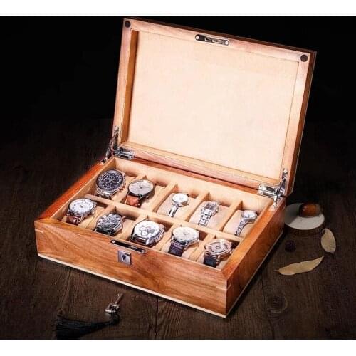 Luxury Original Wooden Structure 10-Gridwood Watch Box Watch Organizador Watch Display Box For Watches MSBH007a