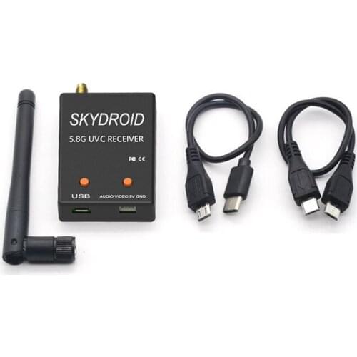 Skydroid 5.8Ghz 150CH True Diversity FPV Receiver Dual antenna for UVC OTG Smartphone Android Tablet PC Monitor VR Headset