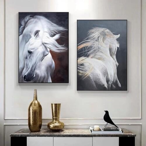 Modern Animal Art Horse Canvas Painting Wall Art Posters Prints Wall Pictures for Living Room Bedrooom Home Wall Cuadros Decor